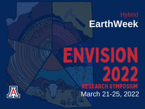 ENViSion logo reading: Hybrid EarthWeek Envision 2022 Research Symposium March 21-25, 2022